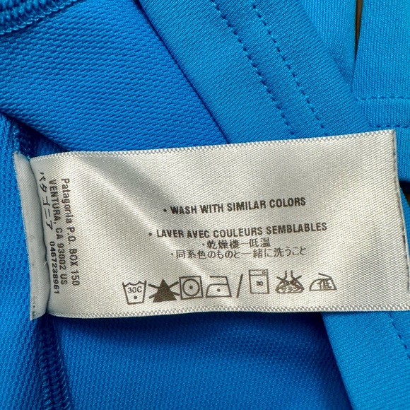 Patagonia Bright blue men’s long sleeve base layer, wicking‎ shirt, size M - Picture 5 of 10